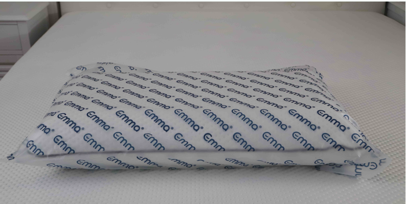 Emma pillow in packaging